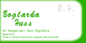 boglarka huss business card